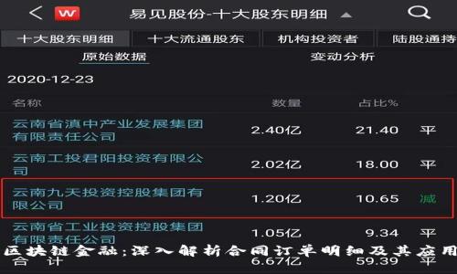 区块链金融：深入解析合同订单明细及其应用