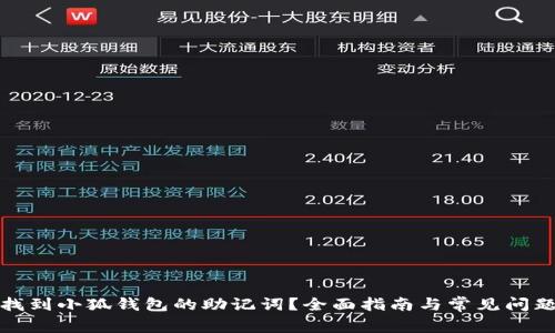 如何找到小狐钱包的助记词？全面指南与常见问题解答